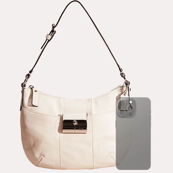 Coach White Leather Kristen Small Shoulder Bag - Picture 8 of 15